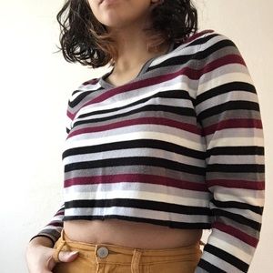 Striped Cropped Sweater